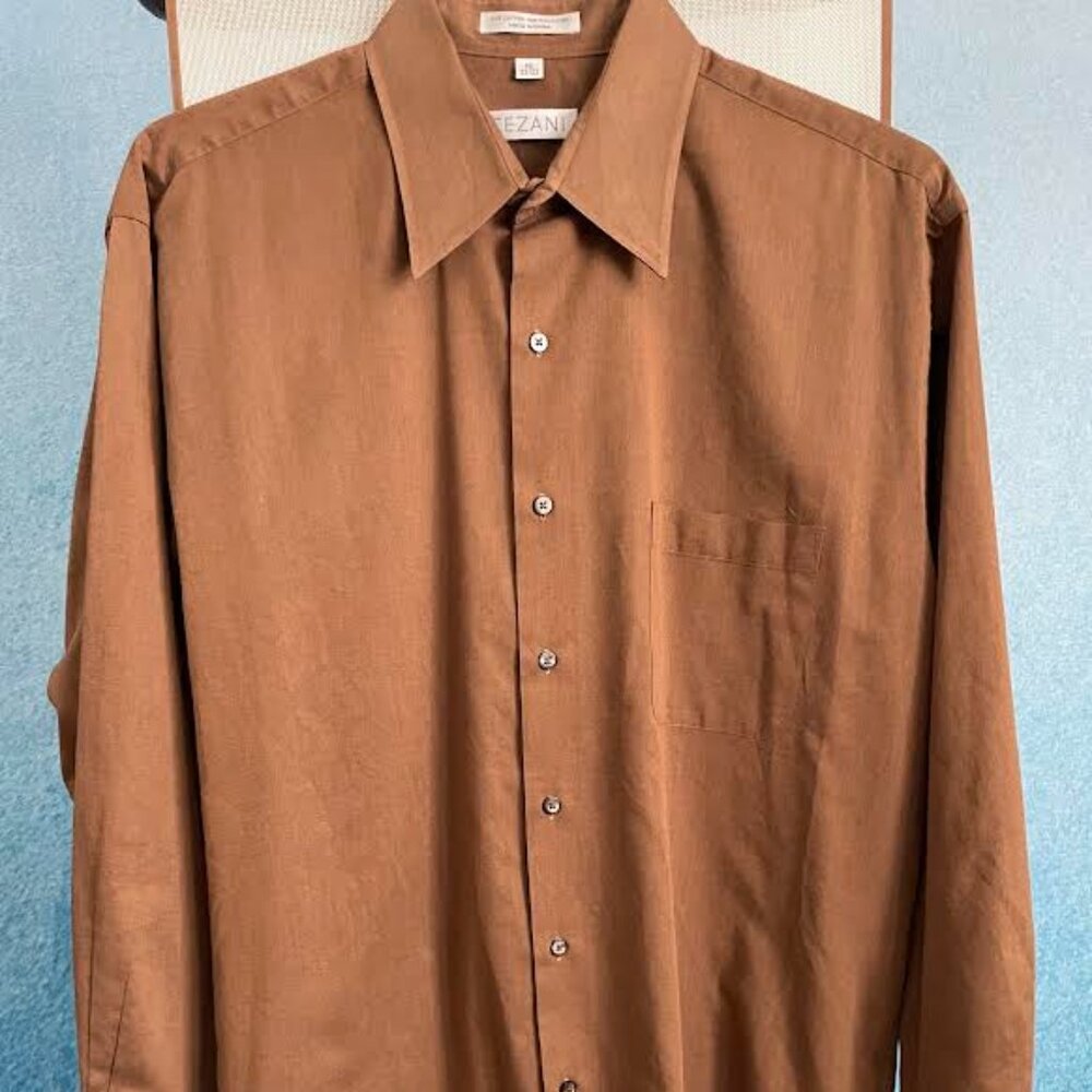 Cezani Mens Long Sleeve Medium, 16 32-33 button down